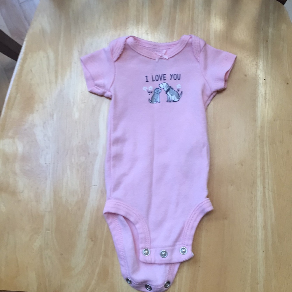 Pink Onesie with snaps-like new